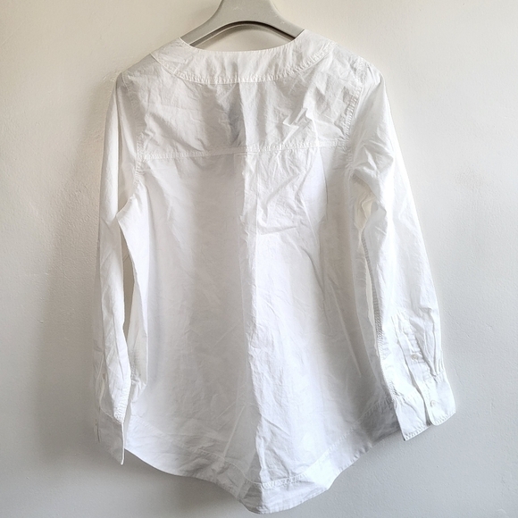 New With Tag J.Crew Tunic Poplin 100% Cotton White Style H8837 NWT Size Small - Picture 7 of 10